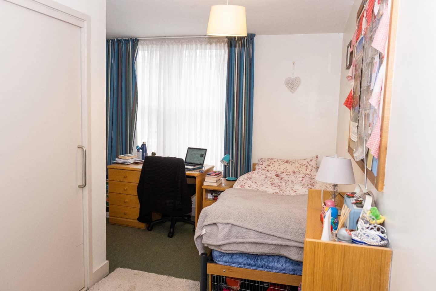 Student bedroom in the Dame Louise Johnson Building on Little Clarendon Street