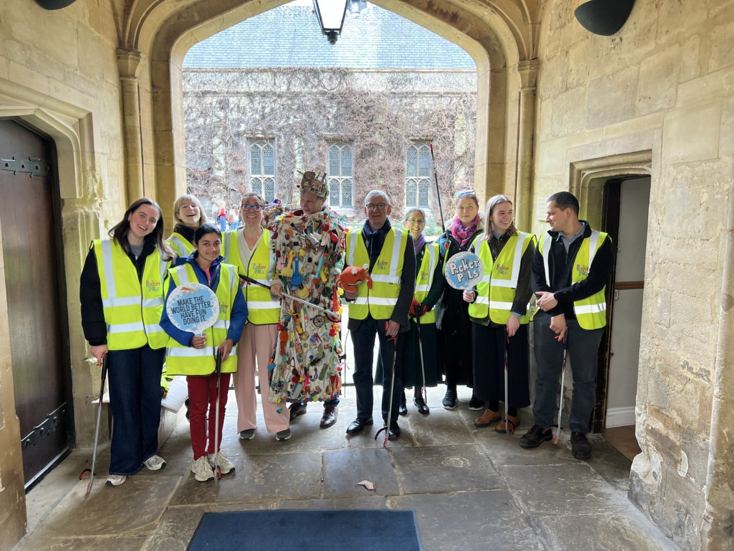 Sustainability winners group photograph at Lodge entrance.