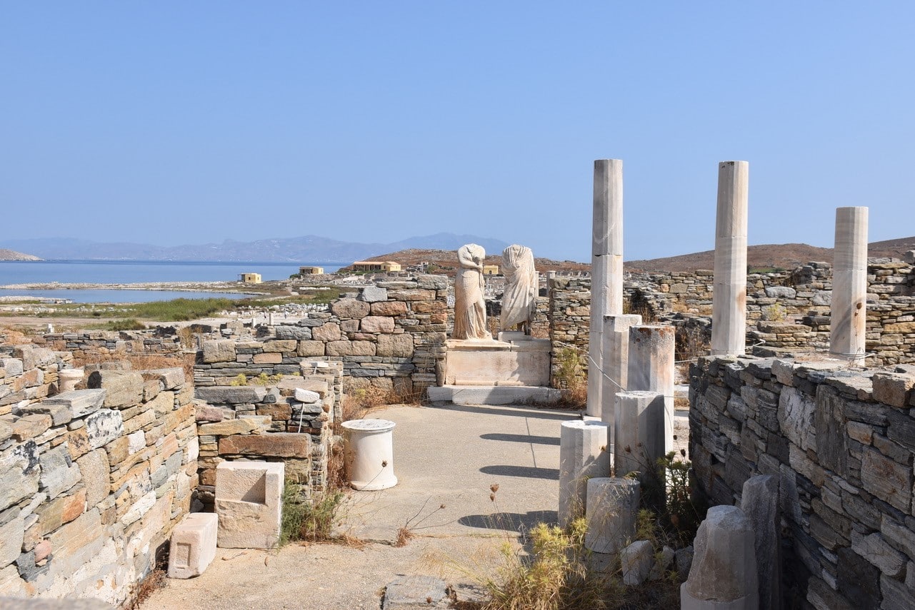 Beautiful ruins including two headless statues